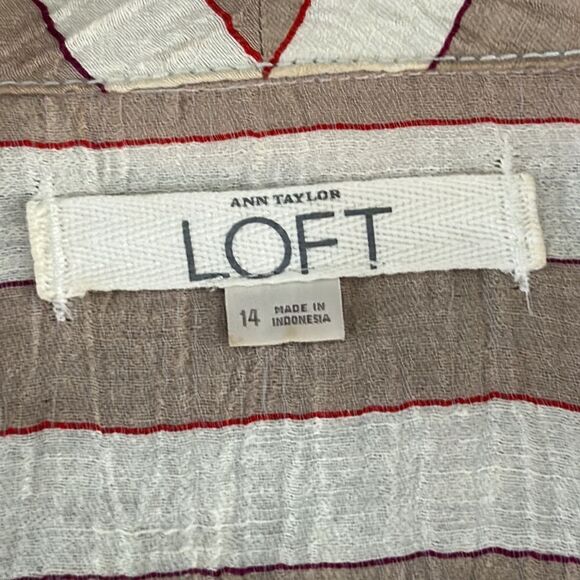 LOFT Linen Blazer Size 14 Jacket Blend Lightweight - Picture 9 of 11